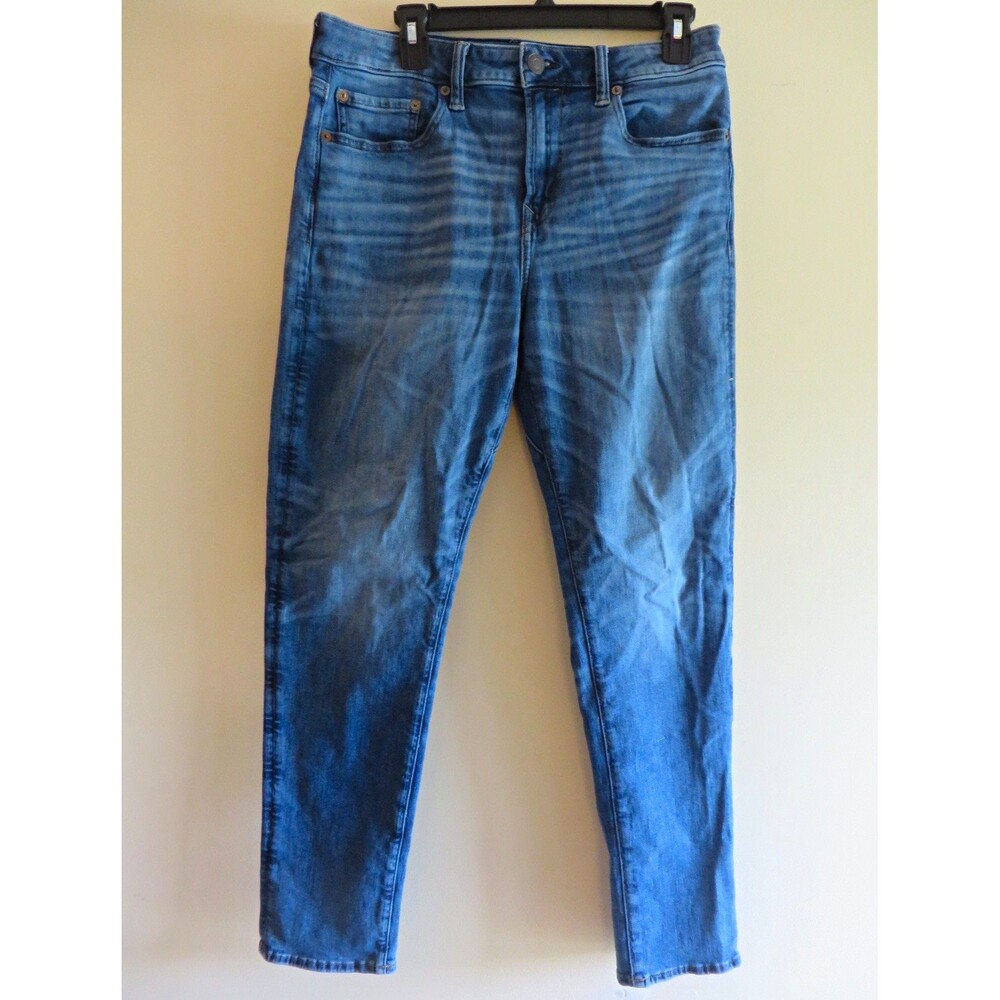 American Eagle AirFlex+ Women's Blue Straight Leg Jeans Medium Wash 5-Pocket